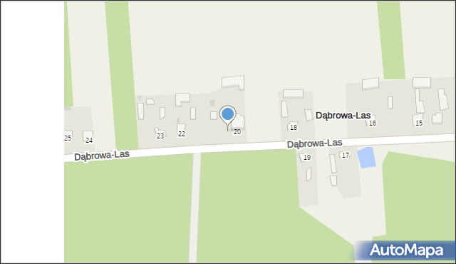 Dąbrowa-Las, Dąbrowa-Las, 21, mapa Dąbrowa-Las