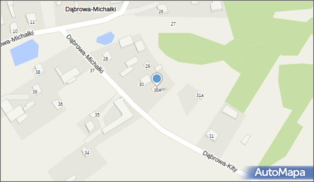Dąbrowa-Michałki, Dąbrowa-Michałki, 30A, mapa Dąbrowa-Michałki