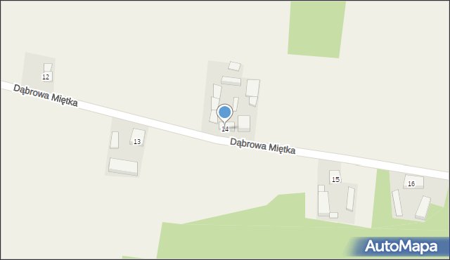 Dąbrowa Miętka, Dąbrowa Miętka, 14, mapa Dąbrowa Miętka
