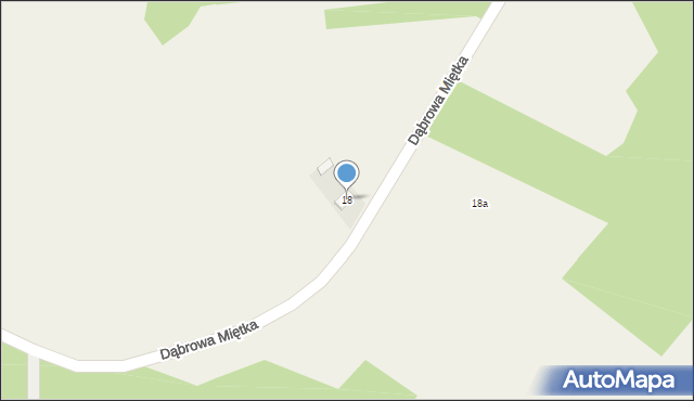 Dąbrowa Miętka, Dąbrowa Miętka, 18, mapa Dąbrowa Miętka