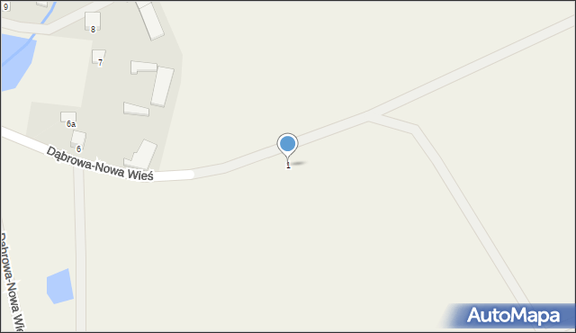 Dąbrowa-Nowa Wieś, Dąbrowa-Nowa Wieś, 1, mapa Dąbrowa-Nowa Wieś