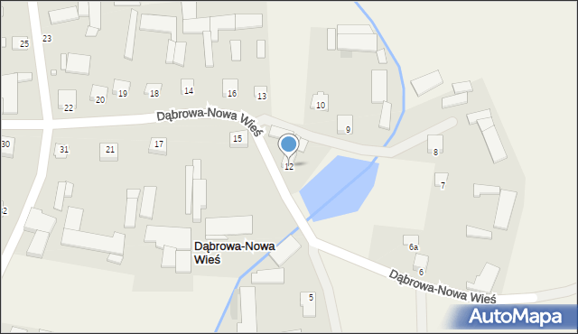 Dąbrowa-Nowa Wieś, Dąbrowa-Nowa Wieś, 12, mapa Dąbrowa-Nowa Wieś