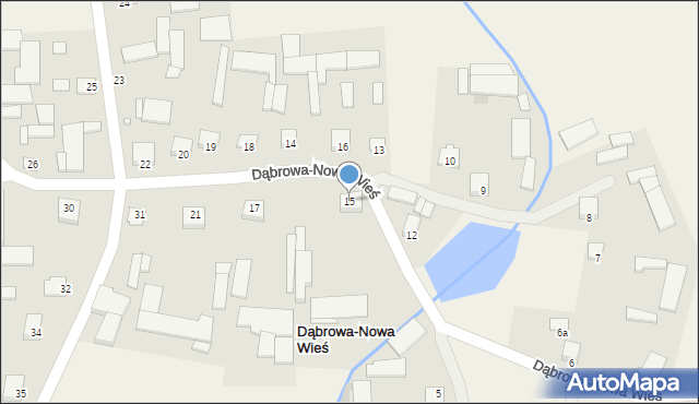 Dąbrowa-Nowa Wieś, Dąbrowa-Nowa Wieś, 15, mapa Dąbrowa-Nowa Wieś