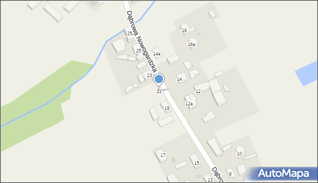 Dąbrowa Nowogardzka, Dąbrowa Nowogardzka, 21, mapa Dąbrowa Nowogardzka