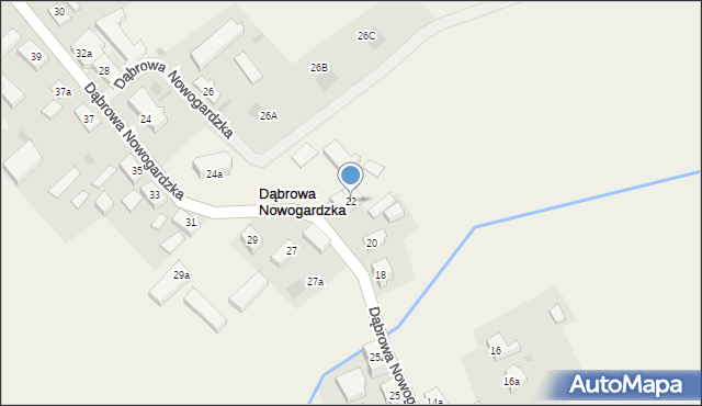 Dąbrowa Nowogardzka, Dąbrowa Nowogardzka, 22, mapa Dąbrowa Nowogardzka