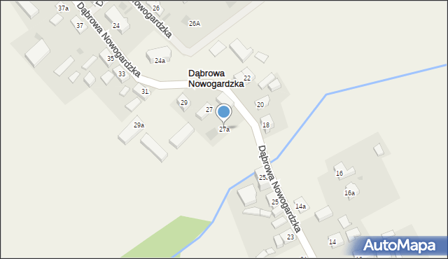 Dąbrowa Nowogardzka, Dąbrowa Nowogardzka, 27a, mapa Dąbrowa Nowogardzka