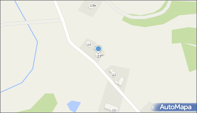 Dąbrowa Puzdrowska, Dąbrowa Puzdrowska, 113, mapa Dąbrowa Puzdrowska