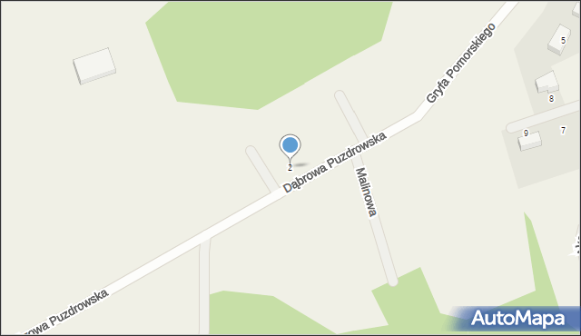 Dąbrowa Puzdrowska, Dąbrowa Puzdrowska, 2, mapa Dąbrowa Puzdrowska