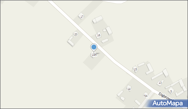 Dąbrowa Rusiecka, Dąbrowa Rusiecka, 14A, mapa Dąbrowa Rusiecka