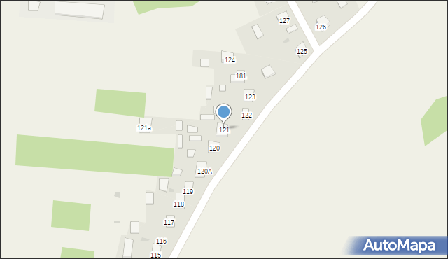 Dąbrowa Rzeczycka, Dąbrowa Rzeczycka, 121, mapa Dąbrowa Rzeczycka