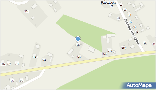 Dąbrowa Rzeczycka, Dąbrowa Rzeczycka, 147, mapa Dąbrowa Rzeczycka