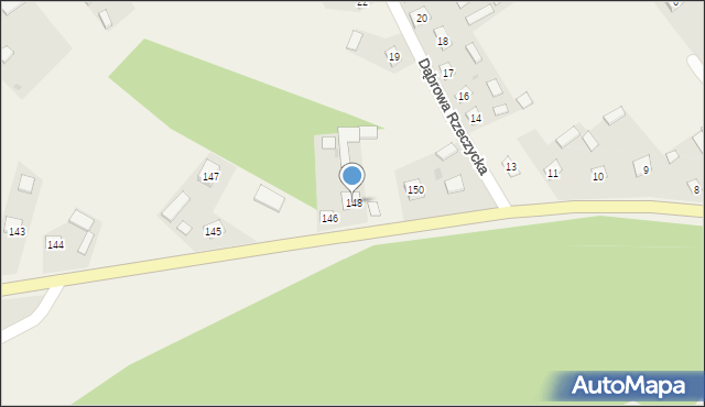 Dąbrowa Rzeczycka, Dąbrowa Rzeczycka, 148, mapa Dąbrowa Rzeczycka