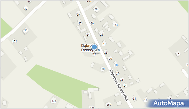 Dąbrowa Rzeczycka, Dąbrowa Rzeczycka, 22, mapa Dąbrowa Rzeczycka