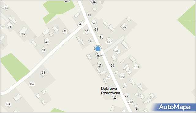 Dąbrowa Rzeczycka, Dąbrowa Rzeczycka, 29, mapa Dąbrowa Rzeczycka