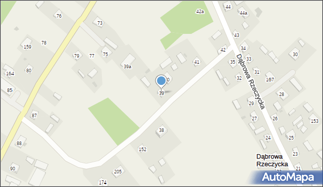 Dąbrowa Rzeczycka, Dąbrowa Rzeczycka, 39, mapa Dąbrowa Rzeczycka