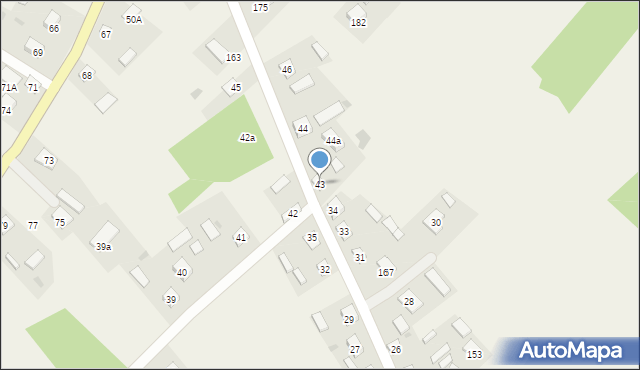 Dąbrowa Rzeczycka, Dąbrowa Rzeczycka, 43, mapa Dąbrowa Rzeczycka