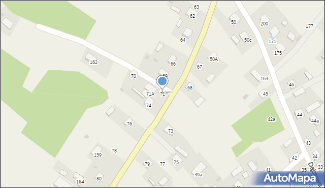 Dąbrowa Rzeczycka, Dąbrowa Rzeczycka, 71, mapa Dąbrowa Rzeczycka
