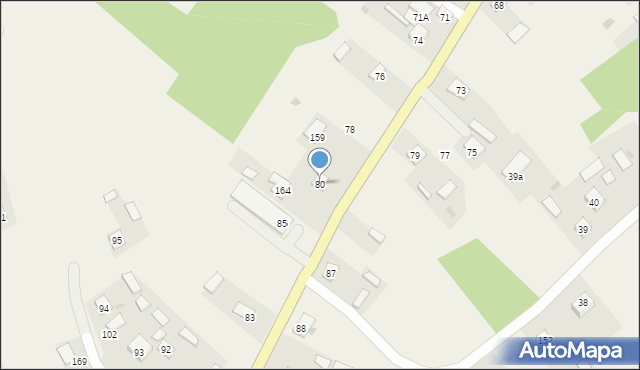 Dąbrowa Rzeczycka, Dąbrowa Rzeczycka, 80, mapa Dąbrowa Rzeczycka