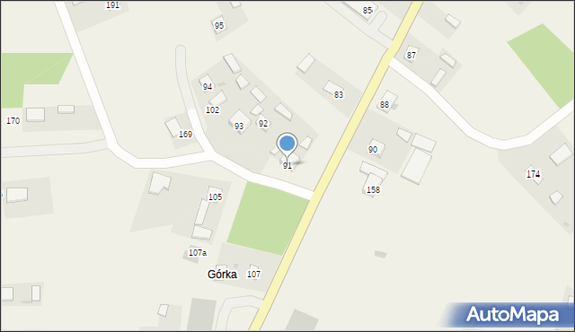 Dąbrowa Rzeczycka, Dąbrowa Rzeczycka, 91, mapa Dąbrowa Rzeczycka