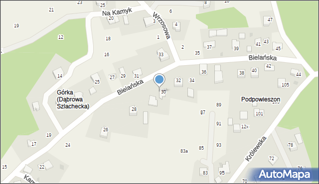 Dąbrowa Szlachecka, Dąbrowa Szlachecka, 112a, mapa Dąbrowa Szlachecka