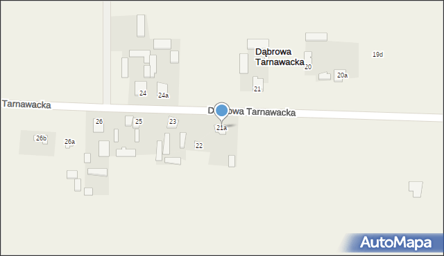 Dąbrowa Tarnawacka, Dąbrowa Tarnawacka, 21a, mapa Dąbrowa Tarnawacka