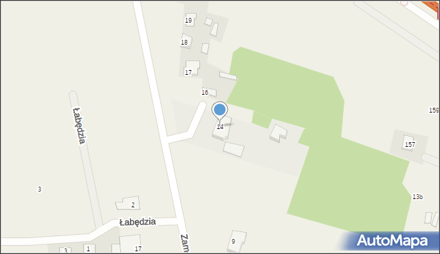 Dąbrowa Tomaszowska, Dąbrowa Tomaszowska, 14, mapa Dąbrowa Tomaszowska