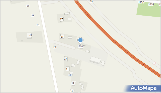 Dąbrowa Tomaszowska, Dąbrowa Tomaszowska, 24A, mapa Dąbrowa Tomaszowska