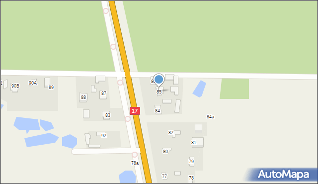 Dąbrowa Tomaszowska, Dąbrowa Tomaszowska, 85, mapa Dąbrowa Tomaszowska