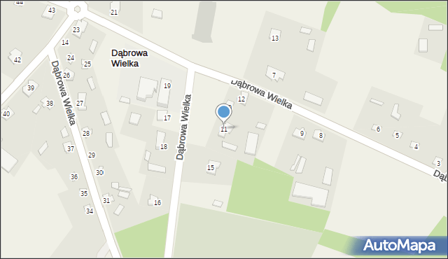 Dąbrowa Wielka, Dąbrowa Wielka, 11, mapa Dąbrowa Wielka