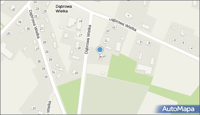 Dąbrowa Wielka, Dąbrowa Wielka, 15, mapa Dąbrowa Wielka
