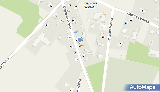 Dąbrowa Wielka, Dąbrowa Wielka, 30, mapa Dąbrowa Wielka