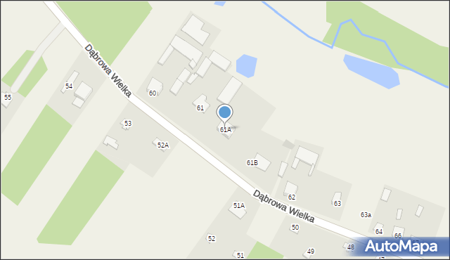 Dąbrowa Wielka, Dąbrowa Wielka, 61A, mapa Dąbrowa Wielka