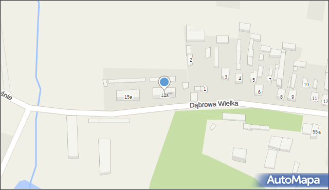 Dąbrowa Wielka, Dąbrowa Wielka, 14a, mapa Dąbrowa Wielka
