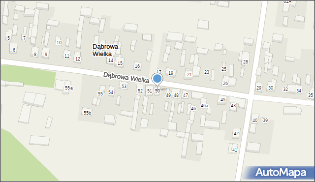 Dąbrowa Wielka, Dąbrowa Wielka, 50, mapa Dąbrowa Wielka