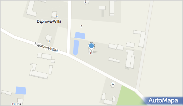 Dąbrowa-Wilki, Dąbrowa-Wilki, 11, mapa Dąbrowa-Wilki