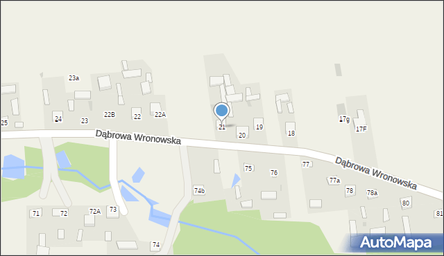 Dąbrowa Wronowska, Dąbrowa Wronowska, 21, mapa Dąbrowa Wronowska