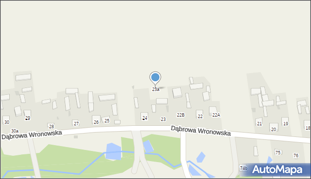 Dąbrowa Wronowska, Dąbrowa Wronowska, 23a, mapa Dąbrowa Wronowska