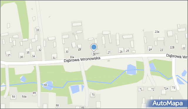 Dąbrowa Wronowska, Dąbrowa Wronowska, 28, mapa Dąbrowa Wronowska