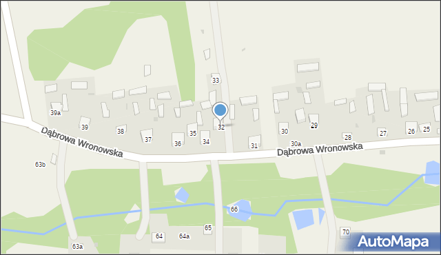 Dąbrowa Wronowska, Dąbrowa Wronowska, 32, mapa Dąbrowa Wronowska