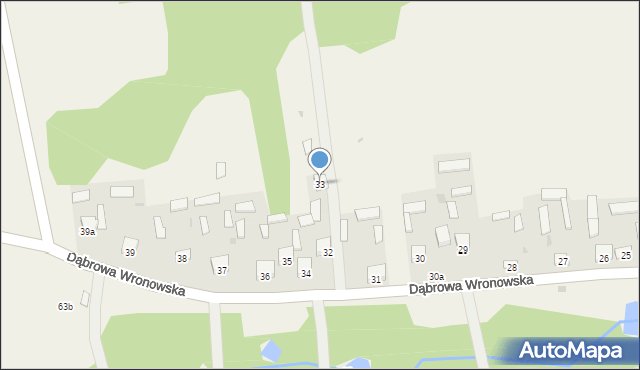 Dąbrowa Wronowska, Dąbrowa Wronowska, 33, mapa Dąbrowa Wronowska