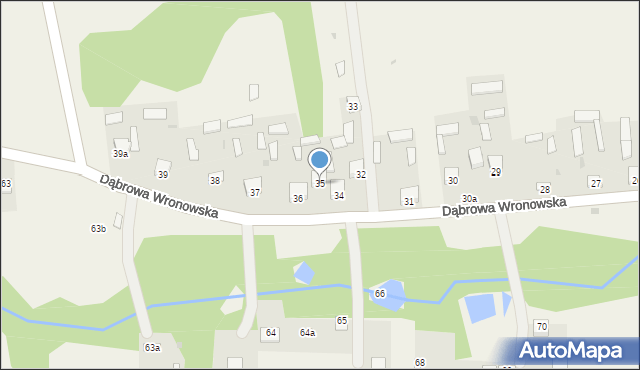 Dąbrowa Wronowska, Dąbrowa Wronowska, 35, mapa Dąbrowa Wronowska