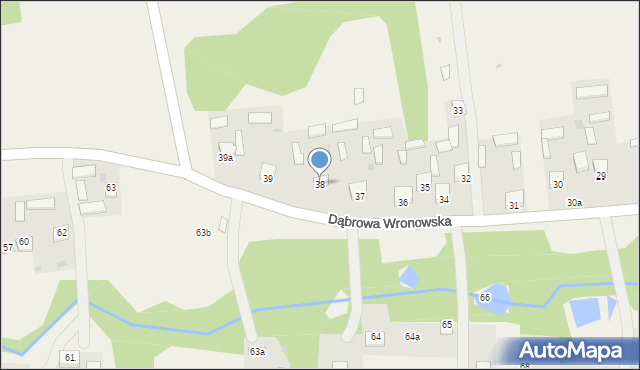 Dąbrowa Wronowska, Dąbrowa Wronowska, 38, mapa Dąbrowa Wronowska