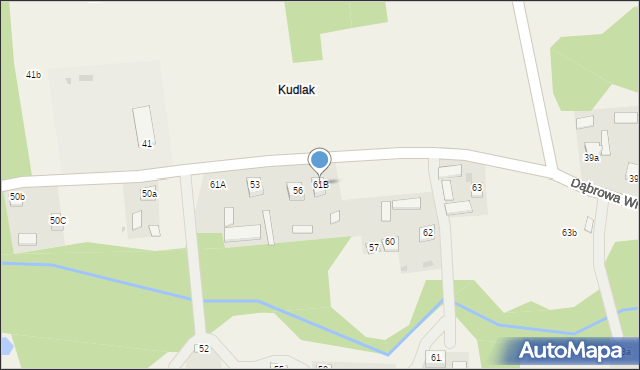 Dąbrowa Wronowska, Dąbrowa Wronowska, 61B, mapa Dąbrowa Wronowska