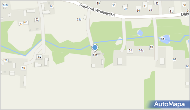 Dąbrowa Wronowska, Dąbrowa Wronowska, 63a, mapa Dąbrowa Wronowska