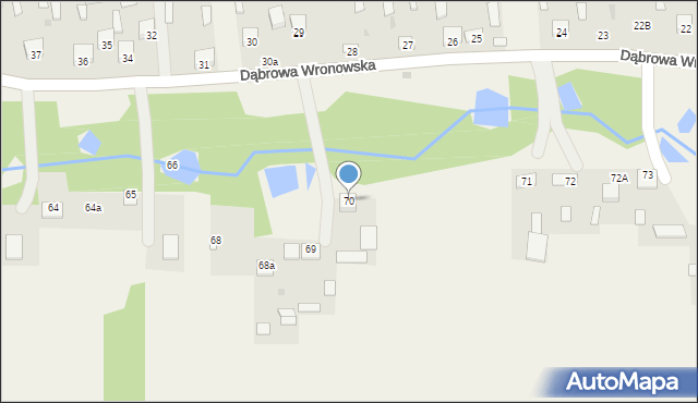 Dąbrowa Wronowska, Dąbrowa Wronowska, 70, mapa Dąbrowa Wronowska