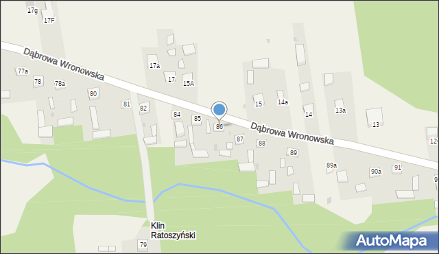 Dąbrowa Wronowska, Dąbrowa Wronowska, 86, mapa Dąbrowa Wronowska