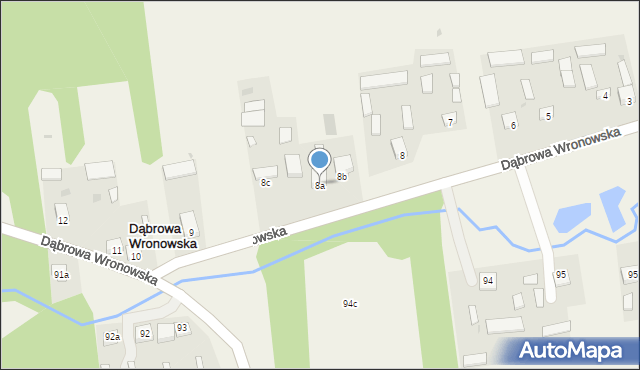 Dąbrowa Wronowska, Dąbrowa Wronowska, 8a, mapa Dąbrowa Wronowska