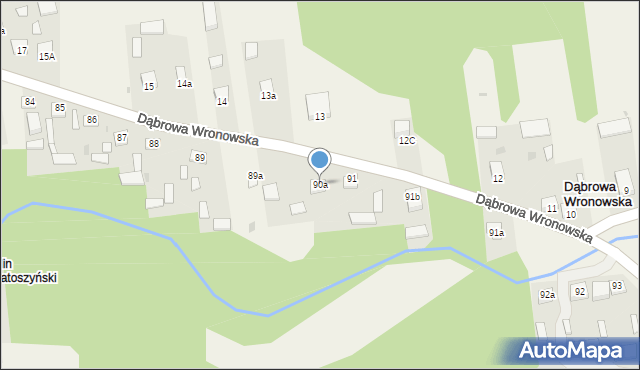 Dąbrowa Wronowska, Dąbrowa Wronowska, 90a, mapa Dąbrowa Wronowska