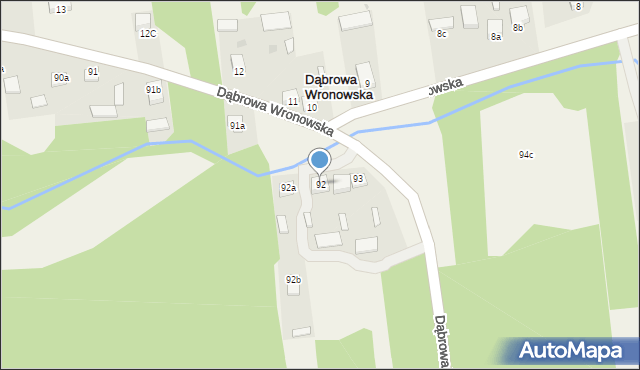 Dąbrowa Wronowska, Dąbrowa Wronowska, 92, mapa Dąbrowa Wronowska