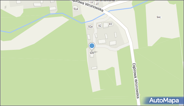 Dąbrowa Wronowska, Dąbrowa Wronowska, 92b, mapa Dąbrowa Wronowska